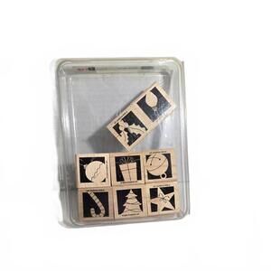 Stampin' Up! Wooden Stamp Set / Retired / Holiday Blocks